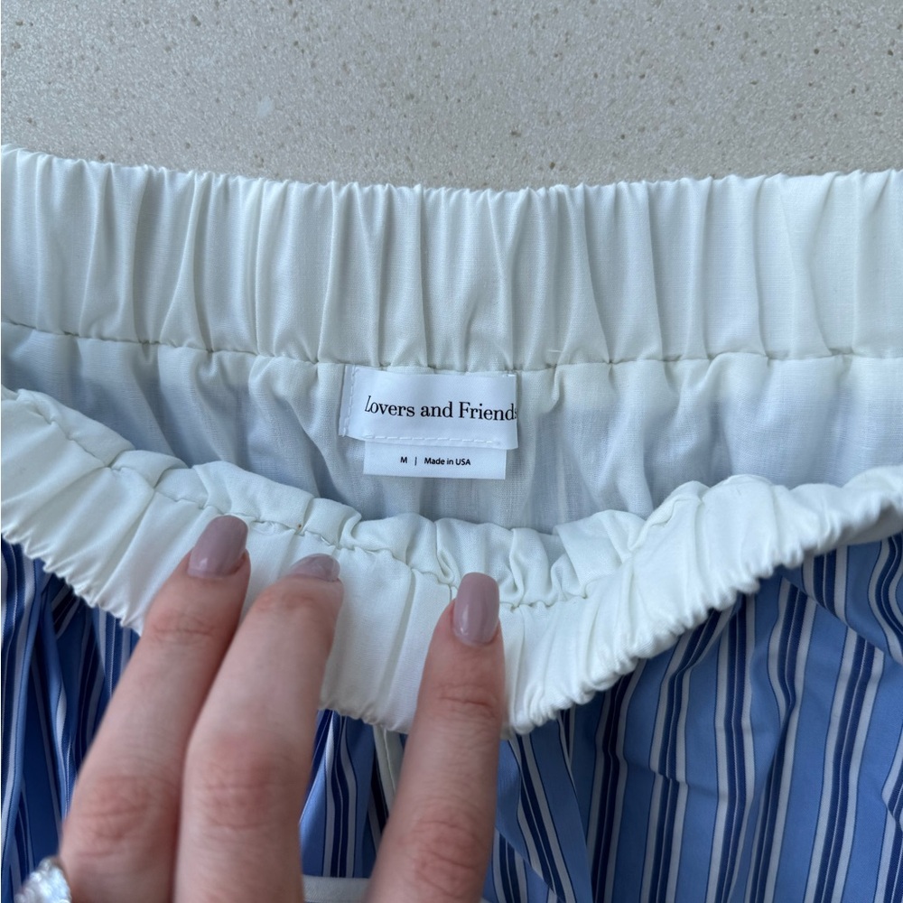 Lovers and Friends Blue Striped Skirt